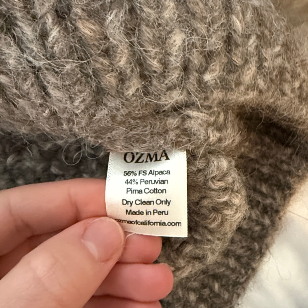 Ozma Gia Hand Knit Alpaca Sweater in Shrub - Picture 5 of 10